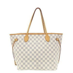 Louis Vuitton Damier Azur White Neverfull Tote Bag